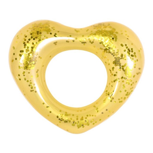 [37540] Sequined Golden Heart Swimming Ring (106*94cm Sequined)