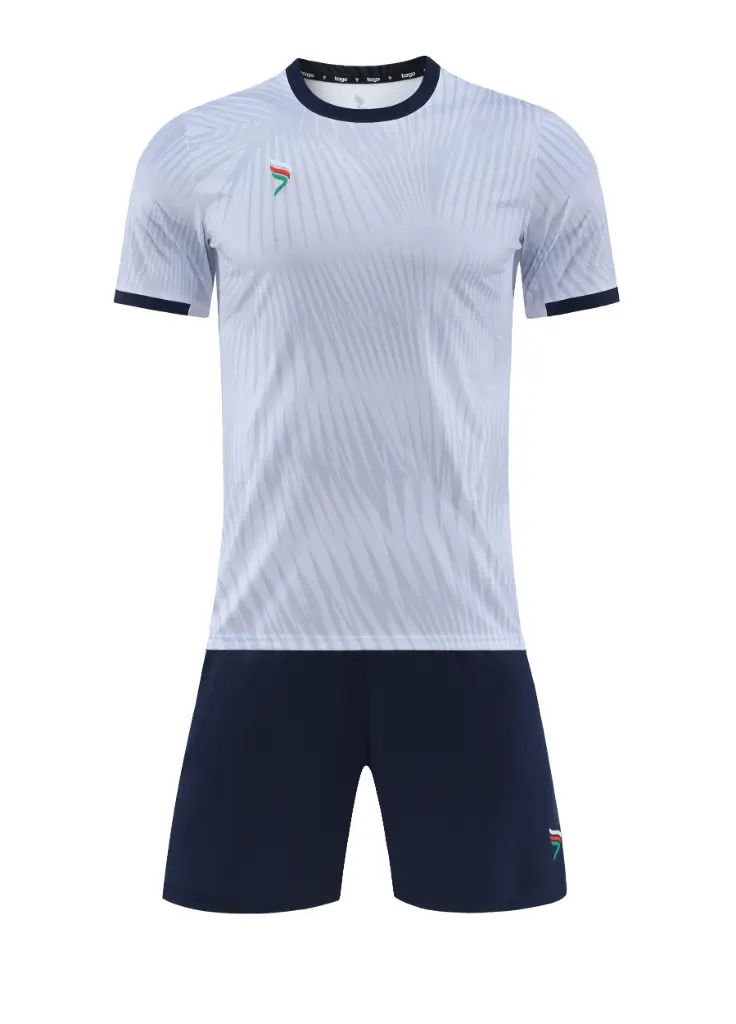 T027# Tago Sahra Soccer Kit Wht S/S