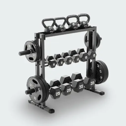 2in1 Dumbbells and plates Rack
